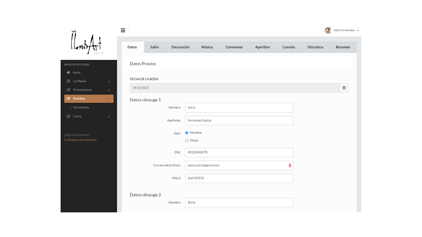 2 h diseno desarrollo web app datos masllombart