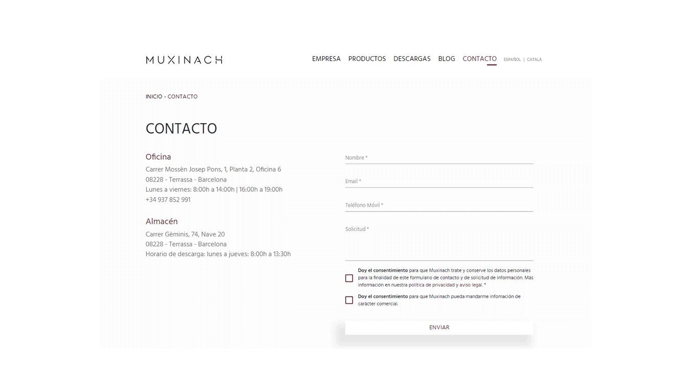 3 v diseno ux dessarrollo webapp contacto muxinach