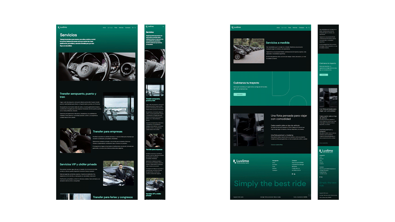 diseno desarrollo web branding luxlimo chauffeurs services w 4 1