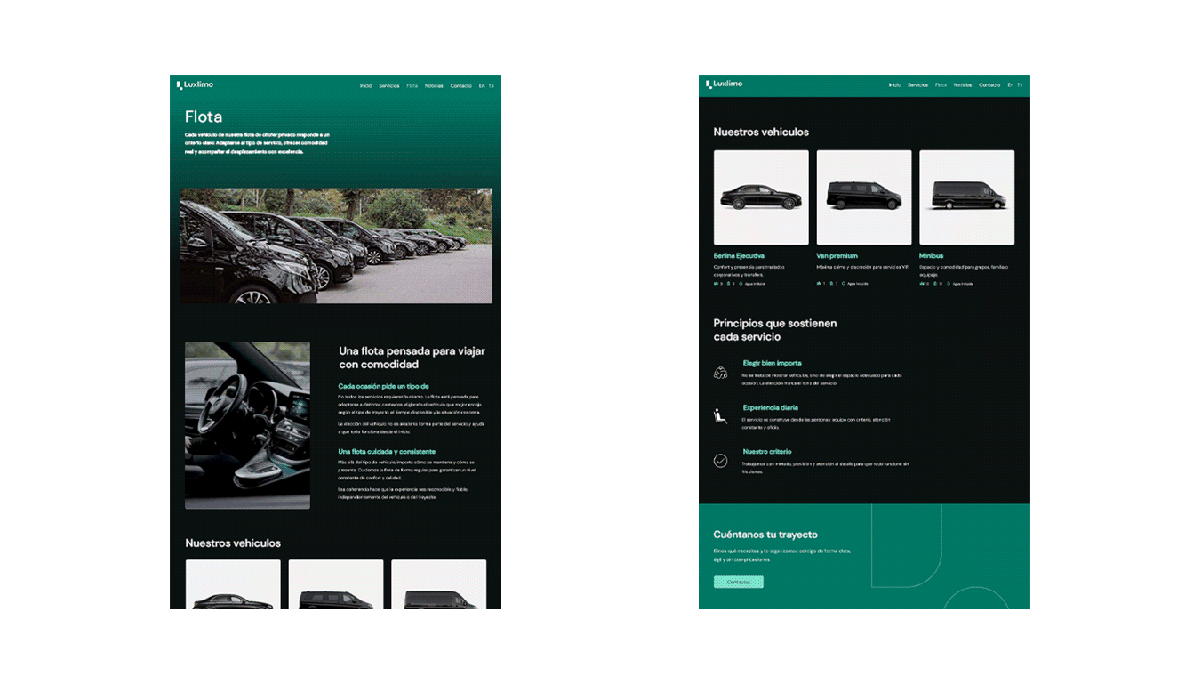 diseno desarrollo web branding luxlimo chauffeurs services w 6